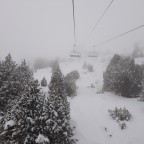 Low visibility but fantastic snow conditions