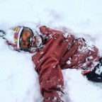 Falling isn't so bad when you're surrounded by deep thick snow!