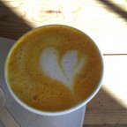 We stopped to have a Tumeric Latte in Cafe del Bosc