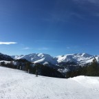 Quiet slopes and beautiful blue skies