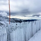 Frosty fences along Les Deveses blue run